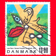 DANIMARCA - Danmark - Usato - 2004 - "Paesaggio Sensi Del Corpo" Dipinto Di Lars Ravn - 13.00 - Usati