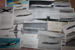 Lot De 39g D'anciennes Coupures De Presse De L'aéronef Britannique Hawker-Siddeley HS-801 Nimrod - Aviación