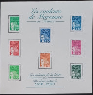 2002 N°YT FB45 Bloc Les Couleurs De Marianne En Euros N** Cote 18€ - 1997-2004 Marianne (14. Juli)