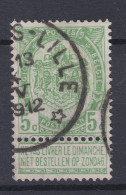 N° 56  * ST PIETERS LILLE * Sterstempel Depot Relais Usage Tardif 1912 - 1893-1907 Coat Of Arms