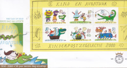 NEDERLAND, 2000, FDC E427a, Child Welfare Block,  Scan F2126 - Storia Postale