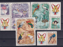 Series Completas Y Nuevas Del Tema Fauna (Aves) Y Navidad - Unused Stamps
