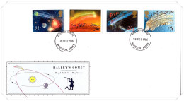 1986 Halley's Comet Unaddressed FDC Tt - 1981-1990 Decimale Uitgaven