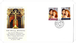 1986 Royal Wedding Unaddressed FDC Tt - 1981-1990 Decimale Uitgaven