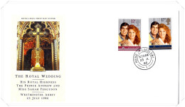 1986 Royal Wedding Unaddressed FDC Tt - 1981-1990 Dezimalausgaben