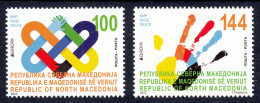 North Macedonia 2023 Europa CEPT PEACE The Highest Value Of Humanity Joint Issue, Set MNH - Macedonia
