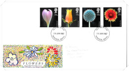 1987 Flowers Unaddressed FDC Tt - 1981-1990 Dezimalausgaben