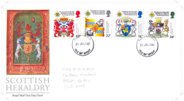 1987 Scottish Heraldry Unaddressed FDC Tt - 1981-1990 Decimal Issues