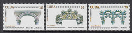 2010 Cuba Arches Arcos Architecture Complete Set Of 3 MNH - Ongebruikt