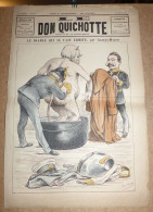 Revue Le Journal Le DON QUICHOTTE Satirique Caricature 50 X 32 Germany Allemagne Bismarck N° 822 De 1890 Guillaume II - 1850 - 1899