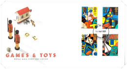 1989 Games & Toys Unaddressed FDC Tt - 1981-90 Ediciones Decimales