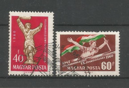 Hungary 1960 15th Anniv. Of The Liberation Y.T. 1363/1364 (0) - Usati