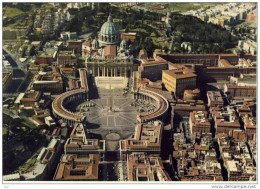 Vatikan 1960 - Ansicht Aus Der Luft (Luftaufnahme, Flugbild) Viaggiata, Red Meter, Maschinenstempel - Vatikanstadt