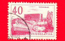 JUGOSLAVIA - Usato - 1958 - Ingegneria Ed Architettura - Hotel A Titograd E Teatro All'aperto A Cetinje - 40 - Usati