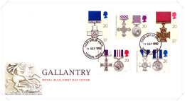 1990 Gallantry (2) Unaddressed FDC Tt - 1981-1990 Dezimalausgaben