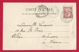 !!! CÔTE DES SOMALIS, CARTE POSTALE POUR LA FRANCE DE 1903 AVEC CACHET DE DJIBOUTI - Covers & Documents