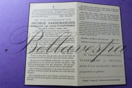 Jacobus VANDERHOEVEN Echt C. VANDENDRIES Boortmeerbeek 1877 -1947 Lid "Onder Ons" Fanfare - Esquela