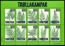 FAEROE ISLANDS 2008 Ferns MNH / **.  Michel 647-56;  SG 570-79 - Féroé (Iles)