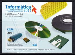 2011 Cuba Informatica Computers Technology Souvenir Sheet MNH - Neufs