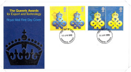 1990 Queens Awards Unaddressed FDC Tt (2) - 1981-1990 Dezimalausgaben