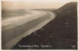 ROYAUME UNI - The Downs And Bay Rhossili - Plage - Océan - Carte Postale Ancienne - Other & Unclassified