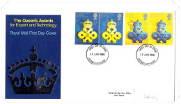 1990 Queens Awards Unaddressed FDC Tt - 1981-90 Ediciones Decimales