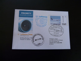 Plusbrief Lettre Premier Vol First Flight Cover Frankfurt New York Boeing 777 Lufthansa 2013 - Private Covers - Used