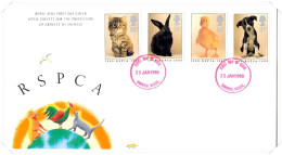 1990 RSPCA Unaddressed FDC Tt (2) - 1981-90 Ediciones Decimales