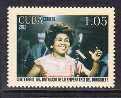 2012 Cuba Alvarez Music Singing Chanteuse Complete Set Of 1 MNH - Ongebruikt