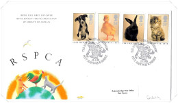 1990 RSPCA Unaddressed FDC Tt - 1981-1990 Decimale Uitgaven