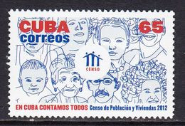 2012 Cuba Census Complete Set Of 1 MNH - Ongebruikt