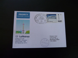 Lettre Premier Vol First Flight Cover Frankfurt To Shanghai China Airbus A380 Marke Individuell Lufthansa 2013 - Personalisierte Briefmarken