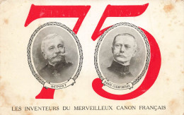 MILITARIA - Les Inventeurs Du Merveilleux Canon Français - 75 - Deux Militaires - Carte Postale Ancienne - Personnages