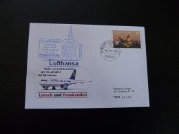 Entier Postal Stationery Taufe Des Airbus A319 Frankfurt Lufthansa 2013 (ex 1) - Privé Briefomslagen - Gebruikt