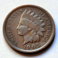 US - 1 CENT - 1905 - Cents Medianos