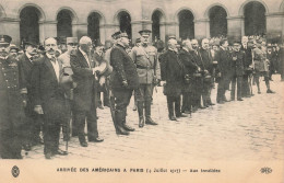 MILITARIA - Arrivée Des Américains à Paris (4 Juillet 1917) - Animé - Aux Invalides - Carte Postale Ancienne - Weltkrieg 1914-18