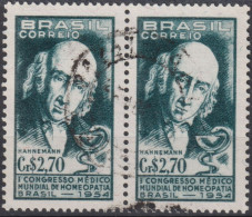 1954 Brasilien ° Mi:BR 862, Sn:BR 810, Yt:BR 592, Hahnemann, 1st World Congress Of Homeopathy - Used Stamps