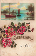 BELGIQUE - Liège - Souvenir - Bateaux - Fleurs - Fantaisie - Carte Postale Ancienne - Liege