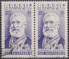 1954 Brasilien ° Mi:BR 861, Sn:BR 809, Yt:BR 591, Admiral Francisco Manoel Barroso Da Silva (1804-1882) - Oblitérés