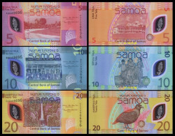 Samoa 5-10-20 Tala, (2023/2024), Polymer, Matching Serial Number,  UNC - Samoa