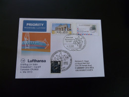 Lettre Premier Vol First Flight Cover Dusseldorf Cardiff Canadair CRJ900 Lufthansa 2013 - Enveloppes Privées - Oblitérées