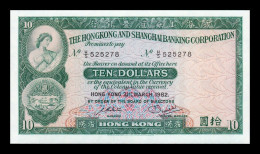 Hong Kong 10 Dollars HSBC 1982 Pick 182j Sc Unc - Hong Kong