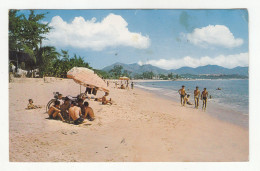 Beach Scene At Nha Trang, South Viet Nam Old Postcard Posted 196? To Germany B240301 - Viêt-Nam