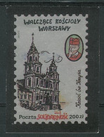 Poland SOLIDARITY (S141): Fighting Churches Holy Cross (brown-silver) - Viñetas Solidarnosc