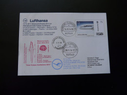 Plusbrief Vol Special Flight Frankfurt To Washington Solar Eclipse Conference Airbus A380 Lufthansa 2014 - Private Covers - Used
