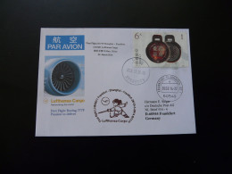 Lettre Premier Vol First Flight Cover Shanghai China To Frankfurt Boeing 777 Lufthansa 2014 - Covers & Documents