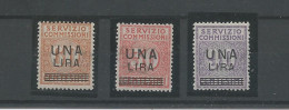 1925 Servizio Commissioni Soprastampati N° 4/6, Nuovi MNH Gomma Integra - Other & Unclassified