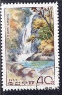 North Korea 1967 Single Stamp To Celebrate Waterfalls In Fine Used. - Corée Du Nord