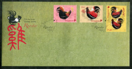 SINGAPUR 2423-2425 FDC - Jahr Des Hahns, Year Of The Rooster, Année Du Coq. Zodiac - SINGAPORE / SINGAPOUR - Singapore (1959-...)