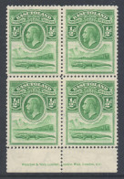 Basutoland Scott 1 - SG1, 1933 George V 1/2d Block Of 4 MH* - 1933-1964 Kronenkolonie